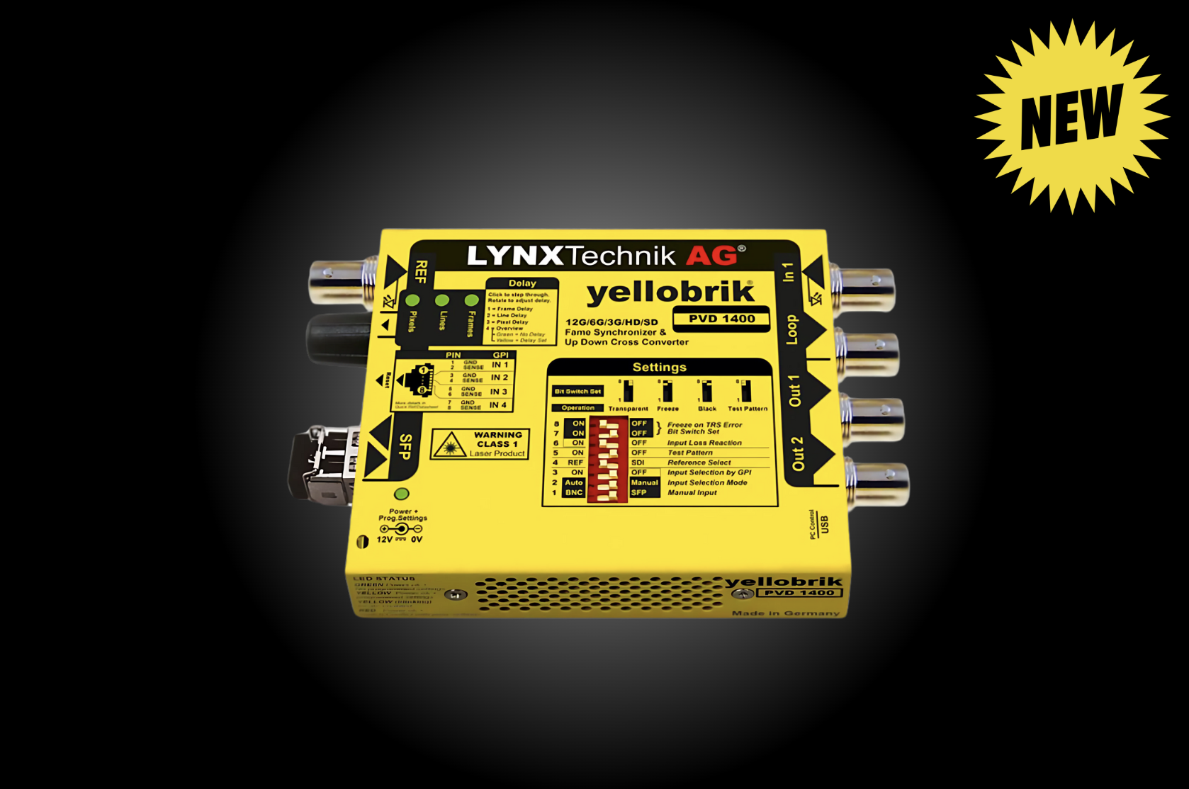 Frame Synchronizer Discover the new Yellobrik PVD 1400—12G SDI Frame Synchronizer 🔀 | TEVIOS